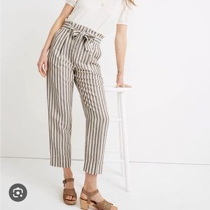 Madewell Linen Blend Paper Bag Pant (size 10)